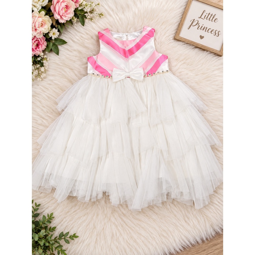 America Princess Girls Pink Formal Dress – Size 6